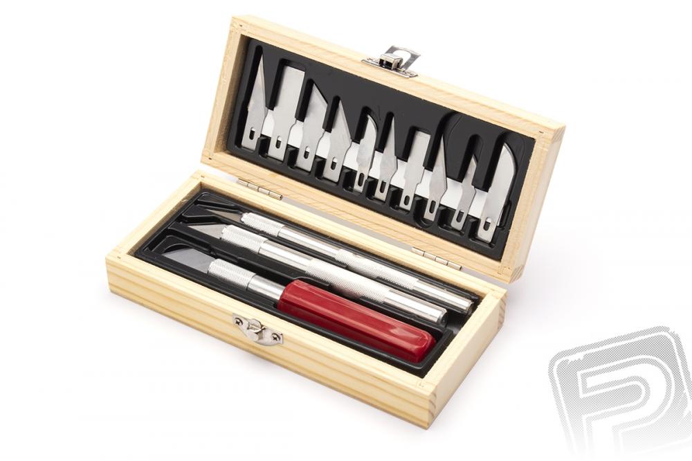 Hobby Knife Set - Wooden Box